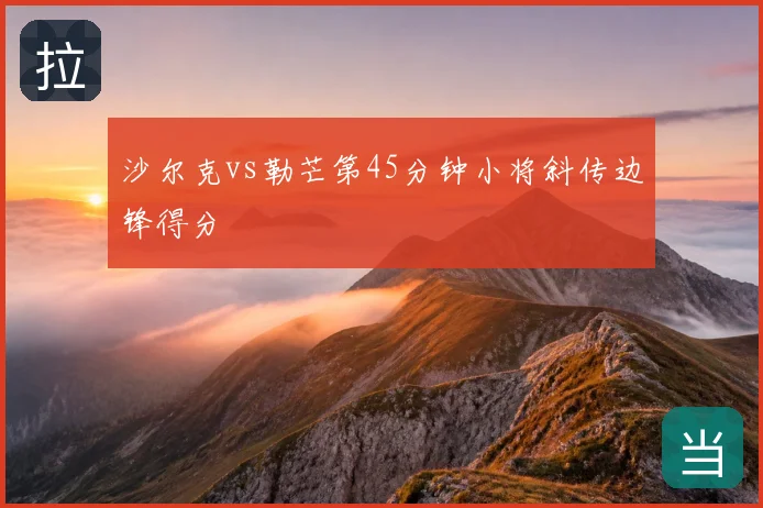 沙尔克vs勒芒第45分钟小将斜传边锋得分