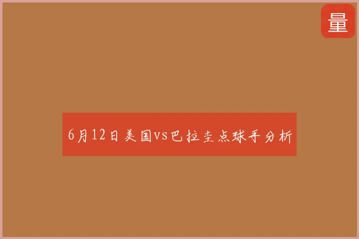 6月12日美国vs巴拉圭点球手分析